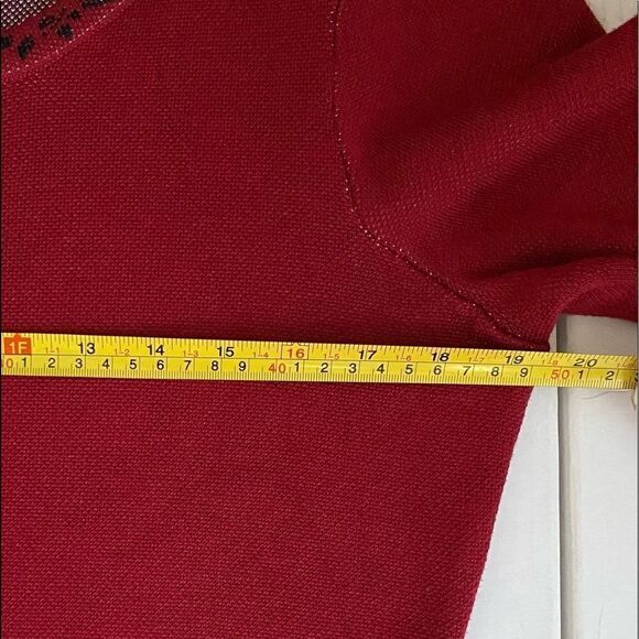 Taylor Women’s Sz L Scoop Neck Floral Fit & Flare Sweater Dress - Picture 10 of 14